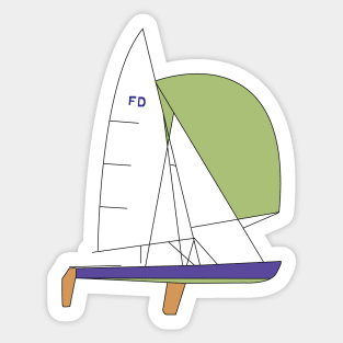 Flying Dutchman Sailboat Sticker